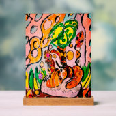 Leeuw gewoon chill acryl bord (Neutraal)