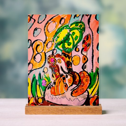 Leeuw gewoon chill acryl bord (Neutraal)