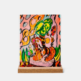 Leeuw gewoon chill acryl bord