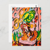 Leeuw gewoon chill briefkaart (Voorkant / Achterkant)