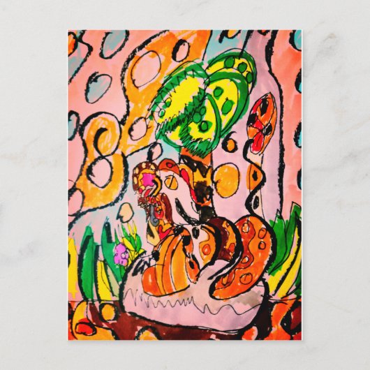 Leeuw gewoon chill briefkaart (Voorkant)