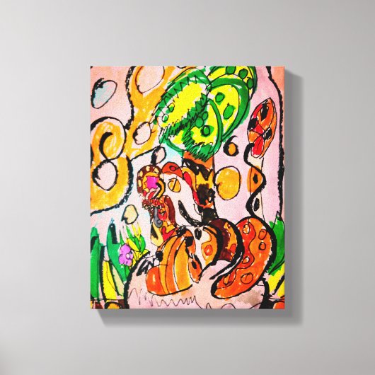 Leeuw gewoon chill canvas afdruk (Voorkant)