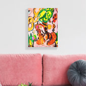 Leeuw gewoon chill canvas afdruk (Insitu (Woonkamer))