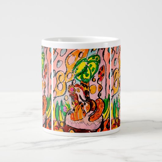 Leeuw gewoon chill grote koffiekop (Voorkant)