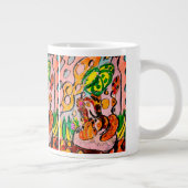 Leeuw gewoon chill grote koffiekop (Rechts)