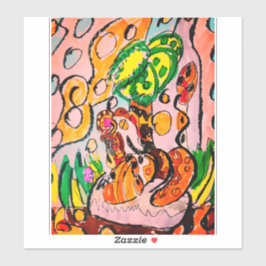 Leeuw gewoon chill sticker