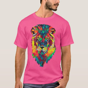 Leeuw gezicht hoofd portret t-shirt