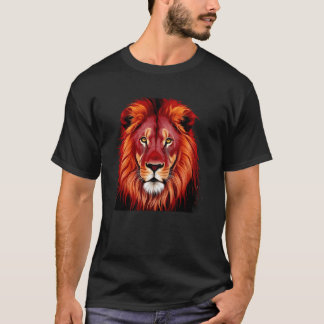 LEEUW GEZICHT RODE KLEURRIJKE LEEUWEN AARDIG T-SHIRT