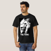 Leeuw Gezicht Trendy Elegant Modern Zwart-Wit T-shirt (Voorkant volledig)