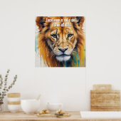 Leeuw gezicht-Wallart decor Schilderen Poster (Keuken)