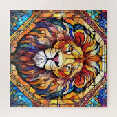 Leeuw Glas in Lood Legpuzzel (Horizontaal)