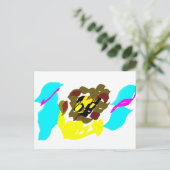Leeuw golf kunst briefkaart (Staand voorkant)