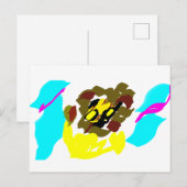 Leeuw golf kunst briefkaart (Voorkant / Achterkant)