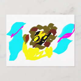 Leeuw golf kunst briefkaart