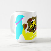 Leeuw golf kunst koffiemok (Voorkant links)