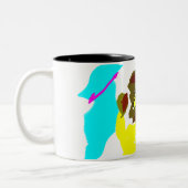 Leeuw golf kunst tweekleurige koffiemok (Links)