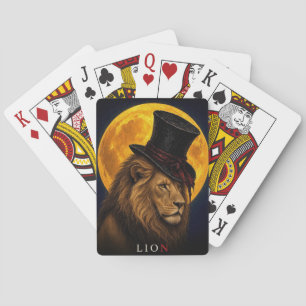 Leeuw Gotische Hoed gotische Surreal Pokerkaarten