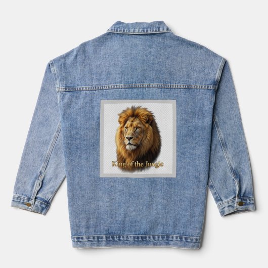 Leeuw Grafische T-Shirt Denim Jacket (Achterkant)