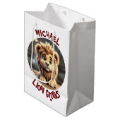 Leeuw groeit medium cadeauzakje (Voorkant Gekanteld)