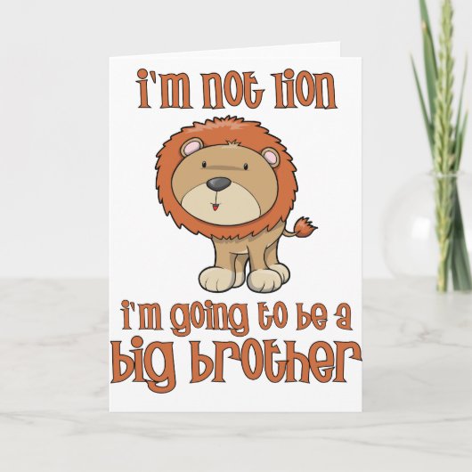 leeuw grote broer aankondiging (Voorkant)