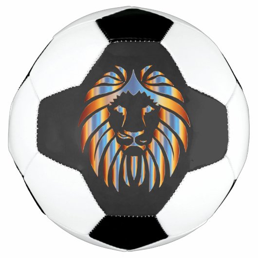 Leeuw, Grote Kat, chromatisch ontwerp, Voetbal (Voorkant)