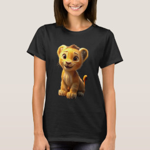 Leeuw Grote Kat Jong Schattig Leeuw Leeuwen Manen  T-shirt