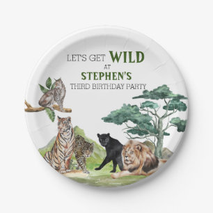 Leeuw Grote Katachtigen Jungle Safari Wilde Verjaa Papieren Bordje