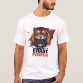 Leeuw Gym T-shirt – Evolve Power Beast Mode T-shir (Voorkant)