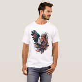 Leeuw half Eagle dierlijke kunst T-shirt (Voorkant volledig)