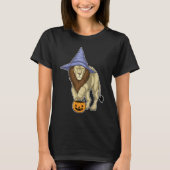 Leeuw Halloween Heksenpompoen T-shirt (Voorkant)