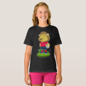 Leeuw Handbal speler Handbal T-shirt (Voorkant volledig)