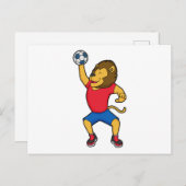 Leeuw Handbalspeler Handbal Briefkaart (Voorkant / Achterkant)