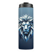 Leeuw hoofd geometrie vormen thermosbeker (Voorkant)