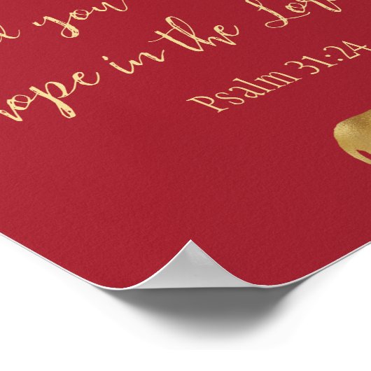 Leeuw Hoop in de Heer Poster (Hoek)