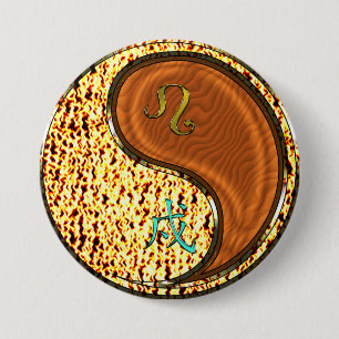 Leeuw & Houten Hond Ronde Button 7,6 Cm