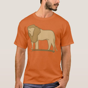 Leeuw icoon dier roofdier bruin familie t-shirt