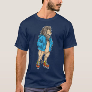 Leeuw IJsschaatsen Schaatsen Winter sporten T-shirt