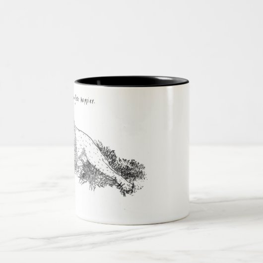 Leeuw, ik ben gelukkiger geweest, dierlijke Mok (Center)