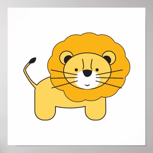 Leeuw, illustratie door Lorena Depante Poster (Voorkant)