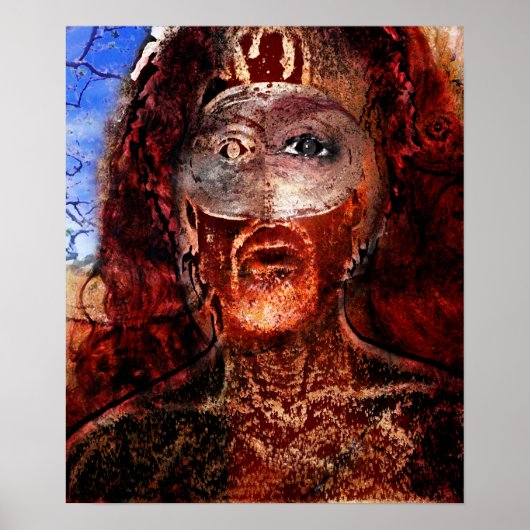 leeuw in brand poster (Voorkant)