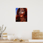 leeuw in brand poster (Keuken)