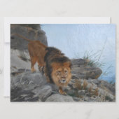 Leeuw in de bergen kaart (Voorkant)