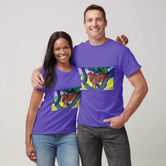 Leeuw in de boom t-shirt (Unisex)