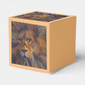 Leeuw in de galerijdoos met cadeaubon bedankdoosjes (Achterkant)