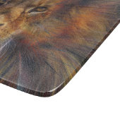 Leeuw in de galerijstructuur snijplank (Hoek)