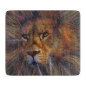 Leeuw in de galerijstructuur snijplank (Voorkant)