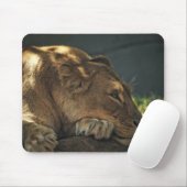 Leeuw in de Shade Mousepad Muismat (Met muis)