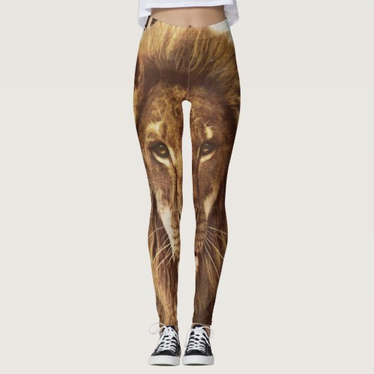 leeuw in de stad leggings (Voorkant)