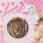 leeuw in de stad papieren bordje (Feest)