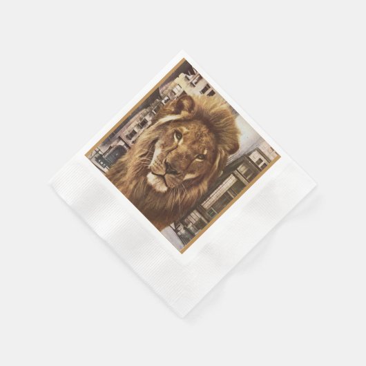 leeuw in de stad servetten (Hoek)